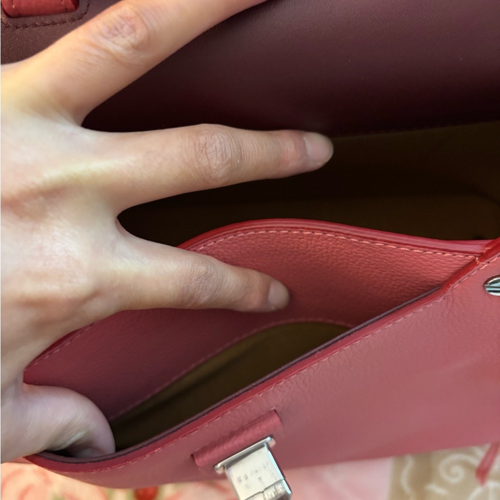 MCM Pink Leather Top-Handle Satchel - Picture 7 of 15